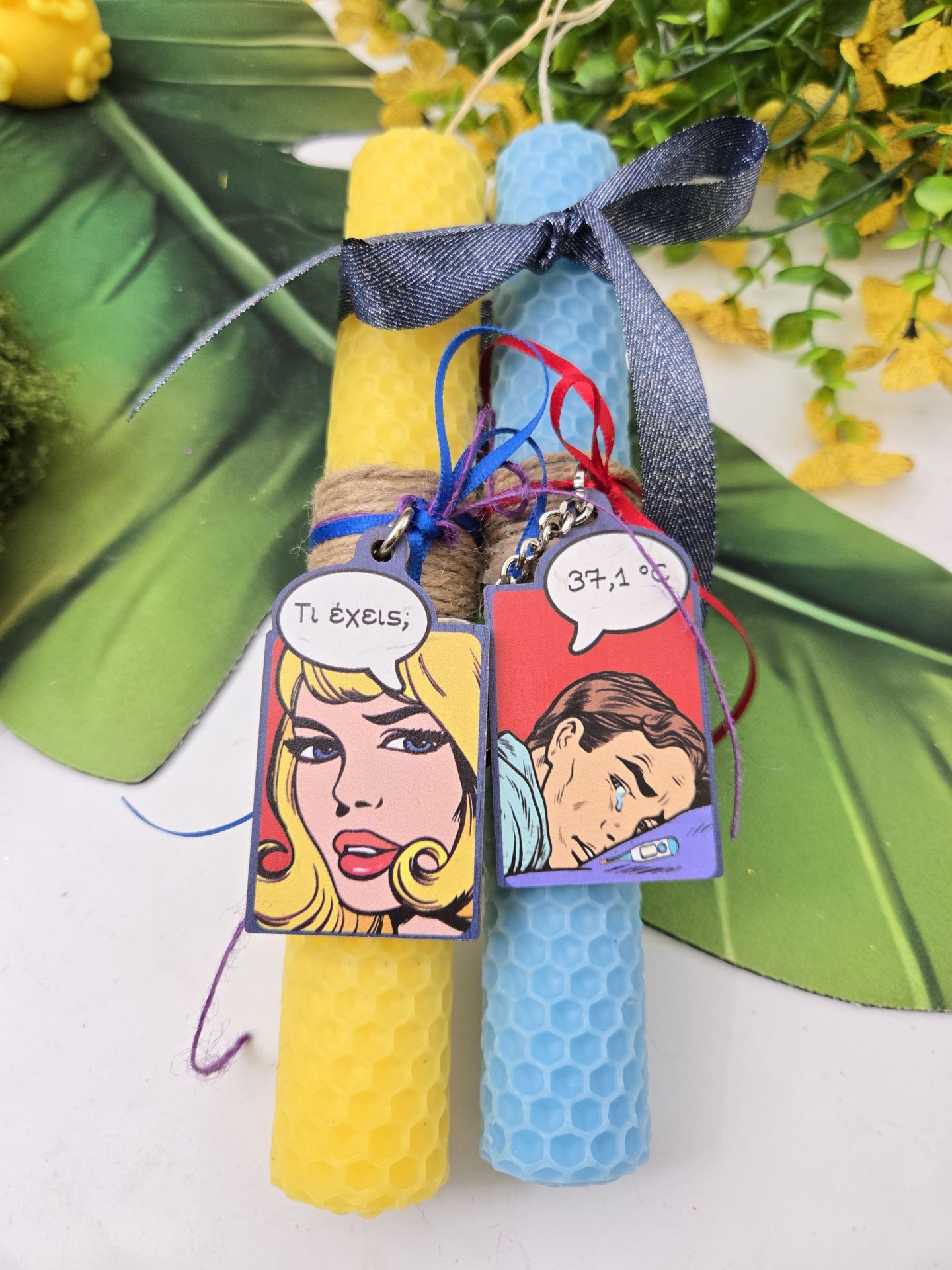 Φωτογραφία από Λαμπάδα για ζευγάρι {-Τι Έχεις; -37,1°C} Set